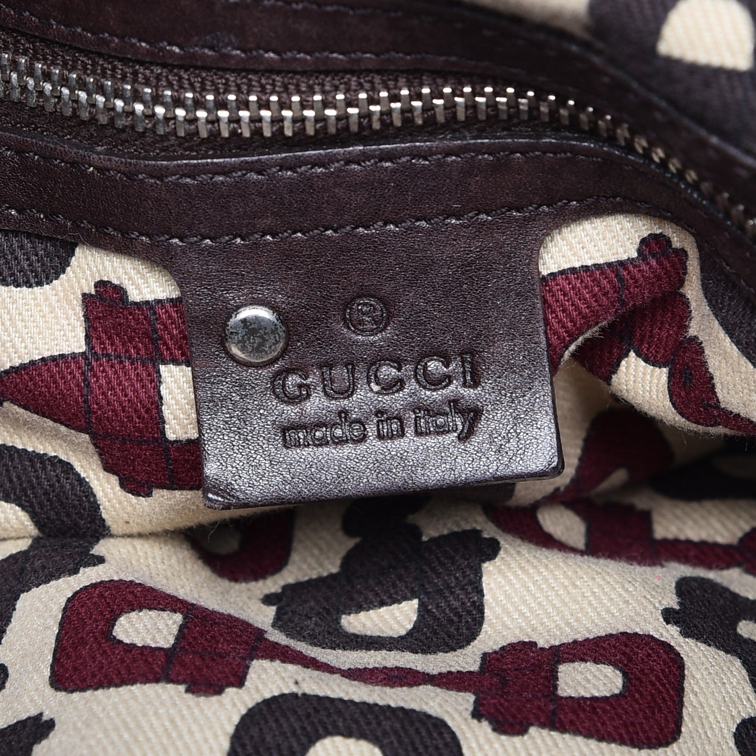 Gucci Guccissima Medium Indy Top Handle Hobo Dark Brown 7 of 13