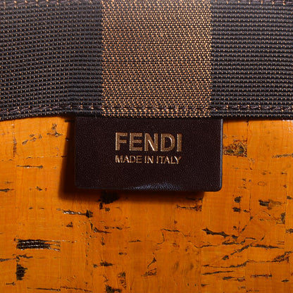 Fendi Pequin Striped Shopping Tote Tobacco 7 of 10