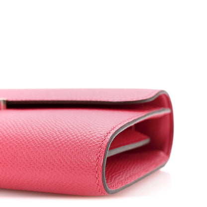 Hermes Epsom Alligator Lizard Constance Wallet To Go Rose Extreme 17 of 19