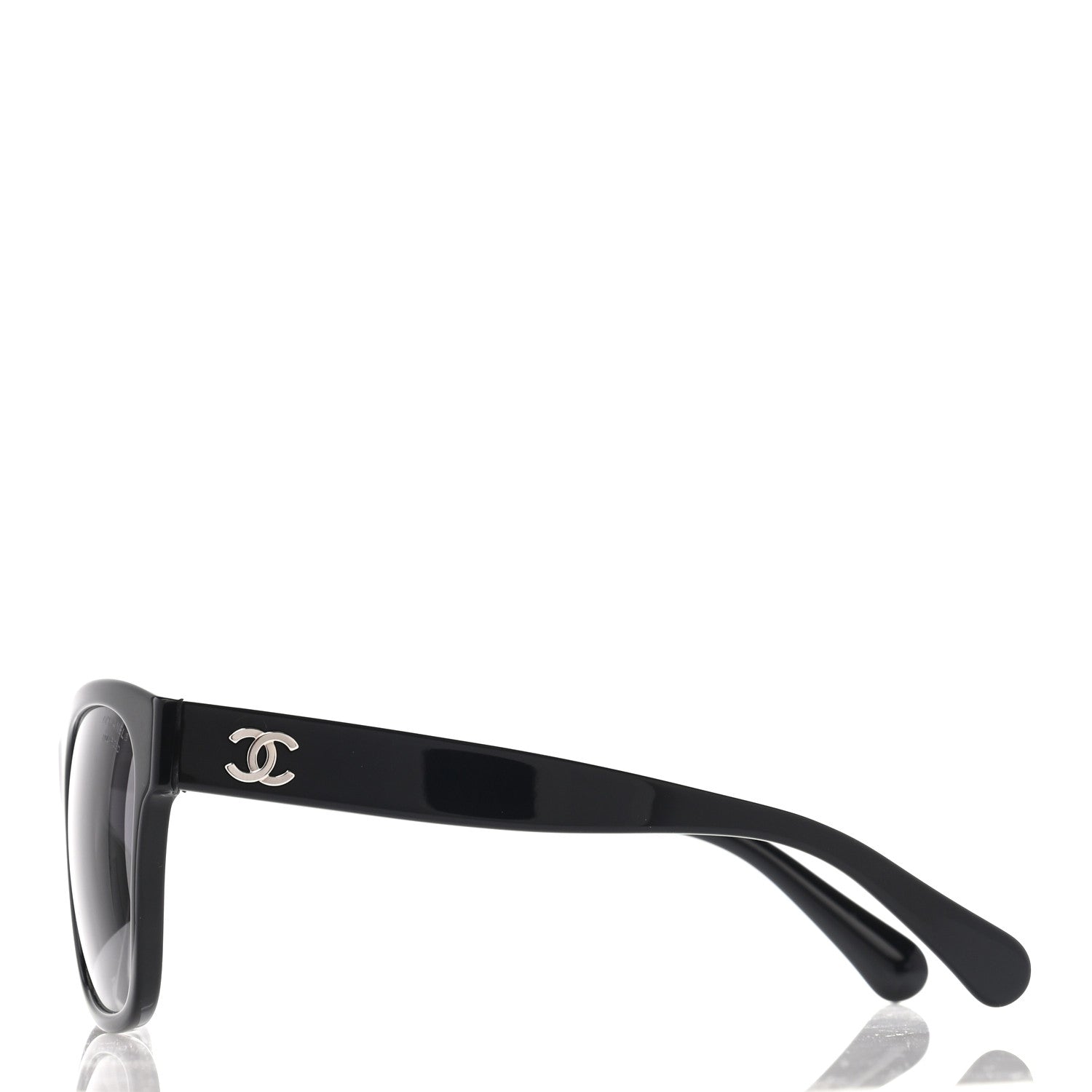 Chanel Acetate Polarized Square CC Sunglasses 5380 Black 3 of 9