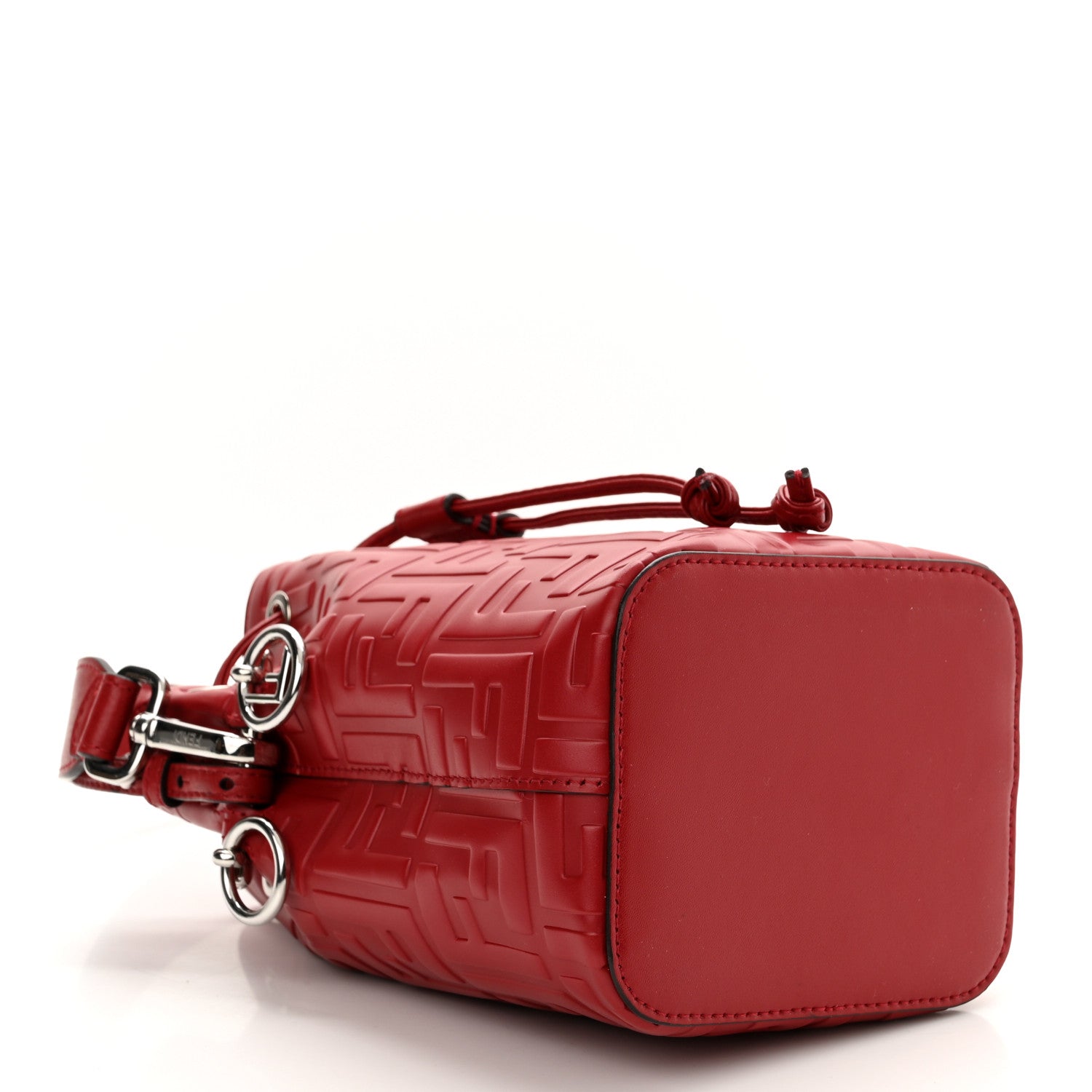 Fendi Vitello Liberty F is Fendi FF 1974 Embossed Mini Mon Tresor Bucket Bag Fragola 4 of 11