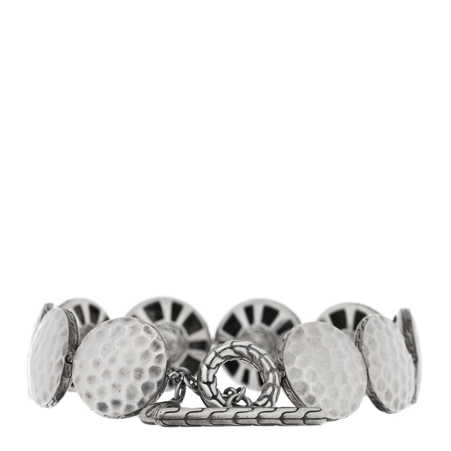 Sterling Silver Palu Hammered Dot Link Bracelet