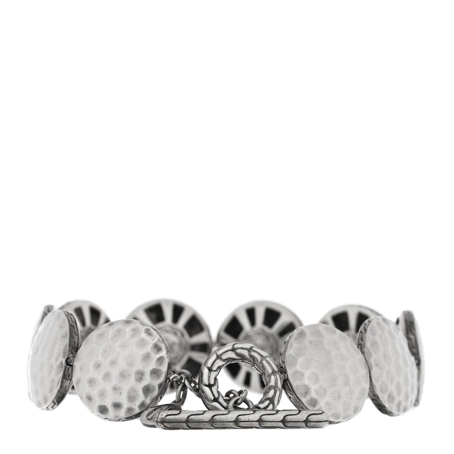 John Hardy Sterling Silver Palu Hammered Dot Link Bracelet 2 of 3