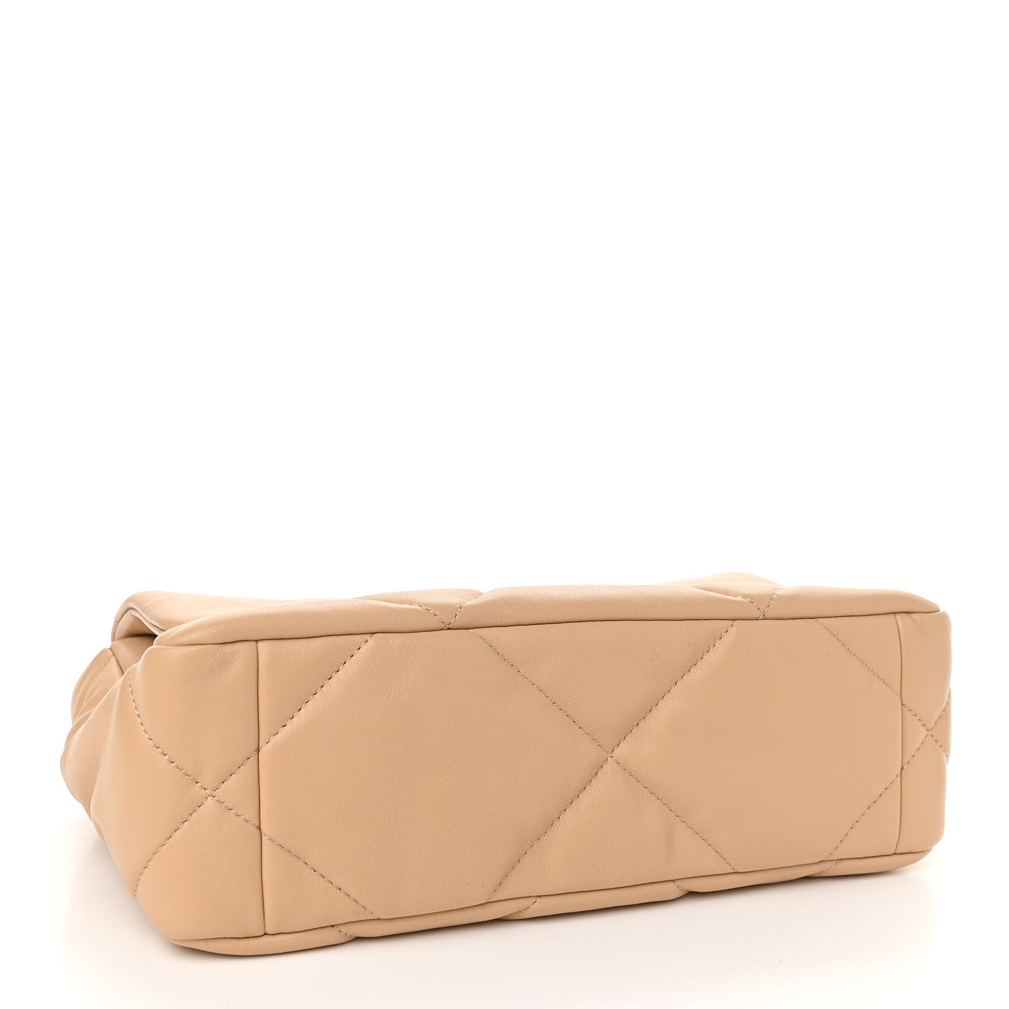 Lambskin Quilted Medium Chanel 19 Flap Dark Beige