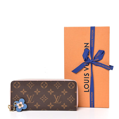 Louis Vuitton Monogram Blooming Flowers Clemence Wallet Rose Ballerine 8 of 8