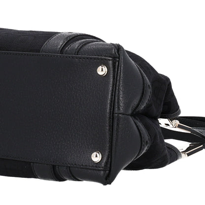 Gucci Canvas Horsebit Print Shoulder Bag Black 9 of 9