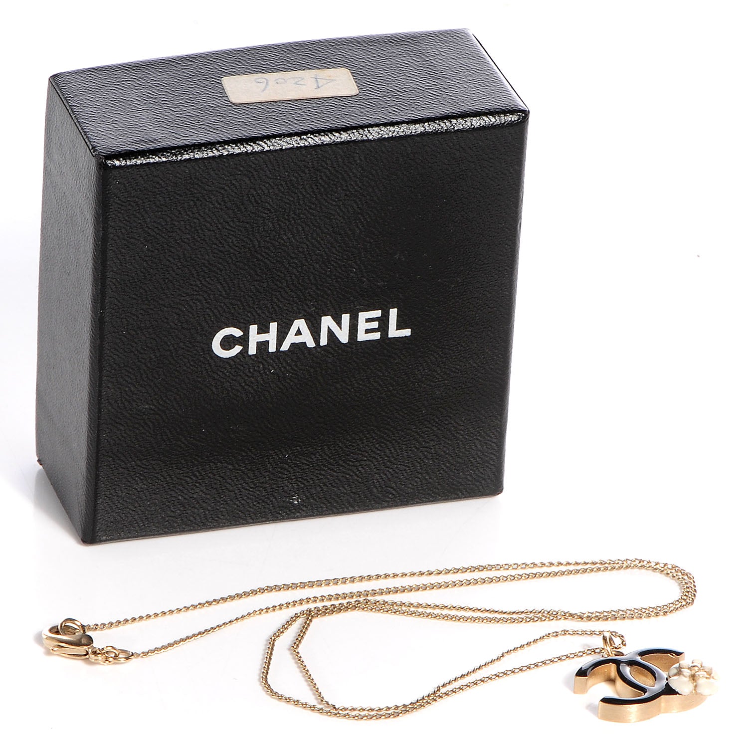 Chanel Enamel CC Camellia Necklace Black 5 of 5