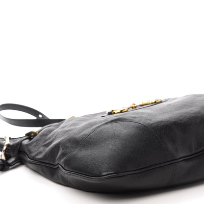 Gucci Sakai Calfskin Horsebit 1955 Cinch Top Messenger Bag Black 6 of 12