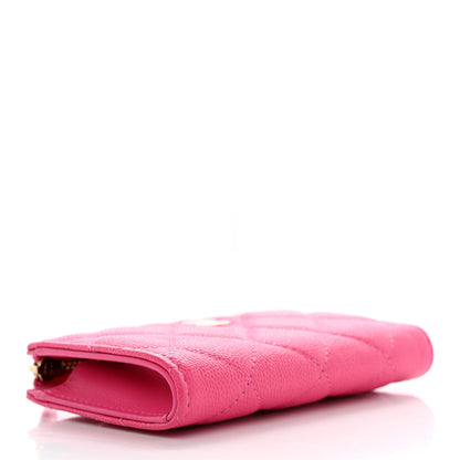 Chanel Caviar Quilted Zipped Key Holder Case Pink 4 of 8