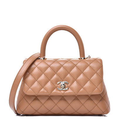 Chanel Caviar Quilted Mini Coco Handle Flap Brown 1 of 8