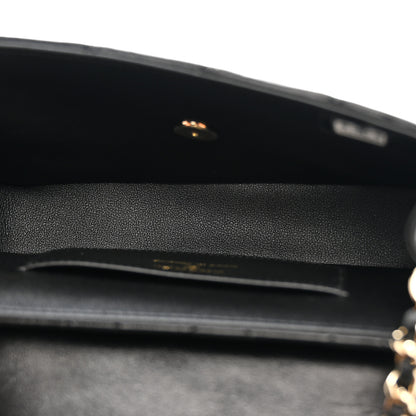 Chanel Lambskin Quilted Rectangular Phone Holder Clutch With Chain Black 5 of 11