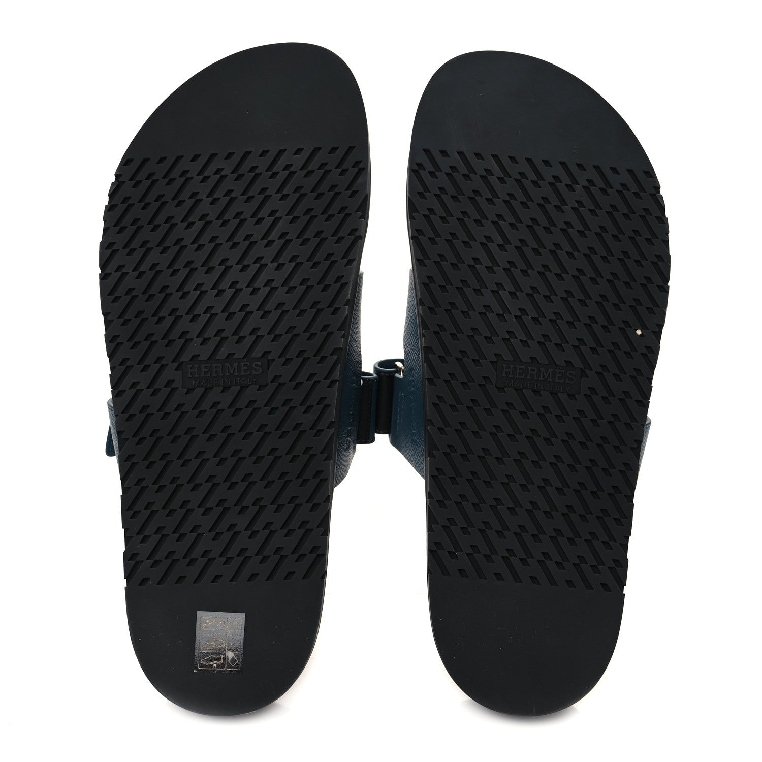 Hermes Epsom Mens Chypre Sandals 43 Bleu Canard 6 of 9