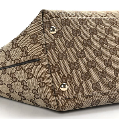 Gucci Monogram Medium New Britt Tote Brown 8 of 9
