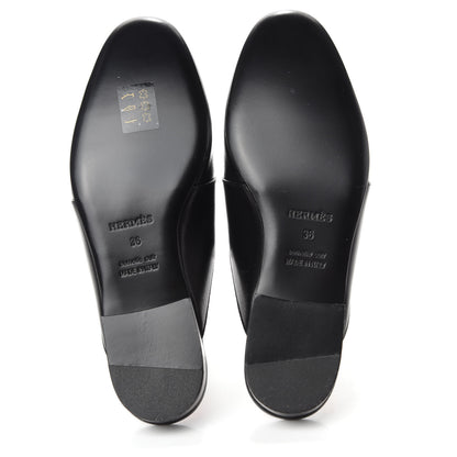Hermes Supple Goatskin Catena Mules 36 Black 5 of 9