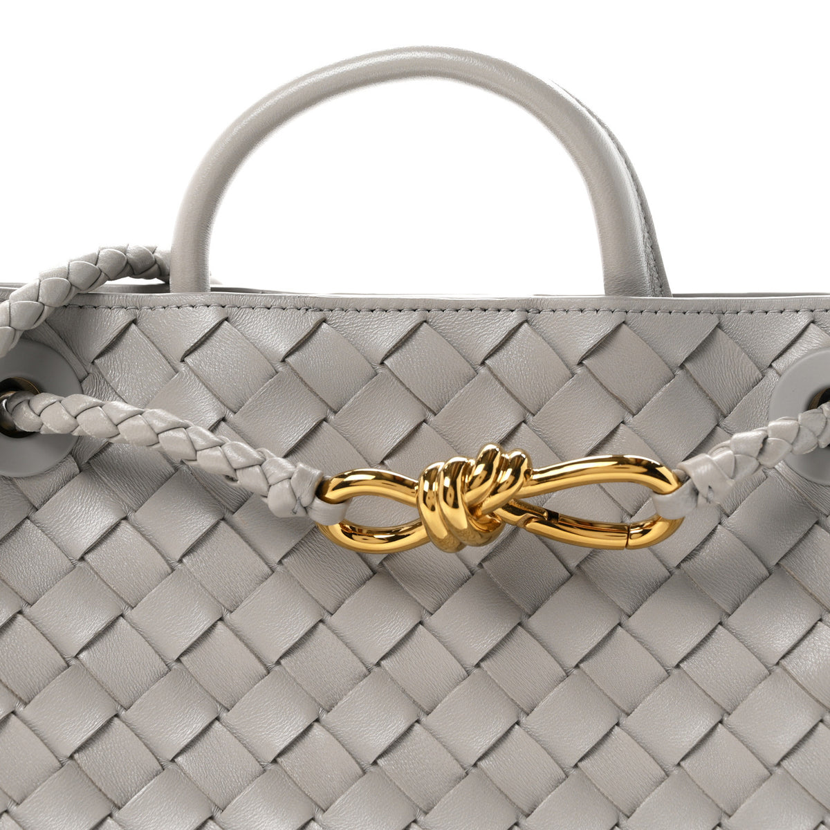 Bottega Veneta Nappa Intrecciato Small Andiamo Shoulder Bag Sterling 7 of 9