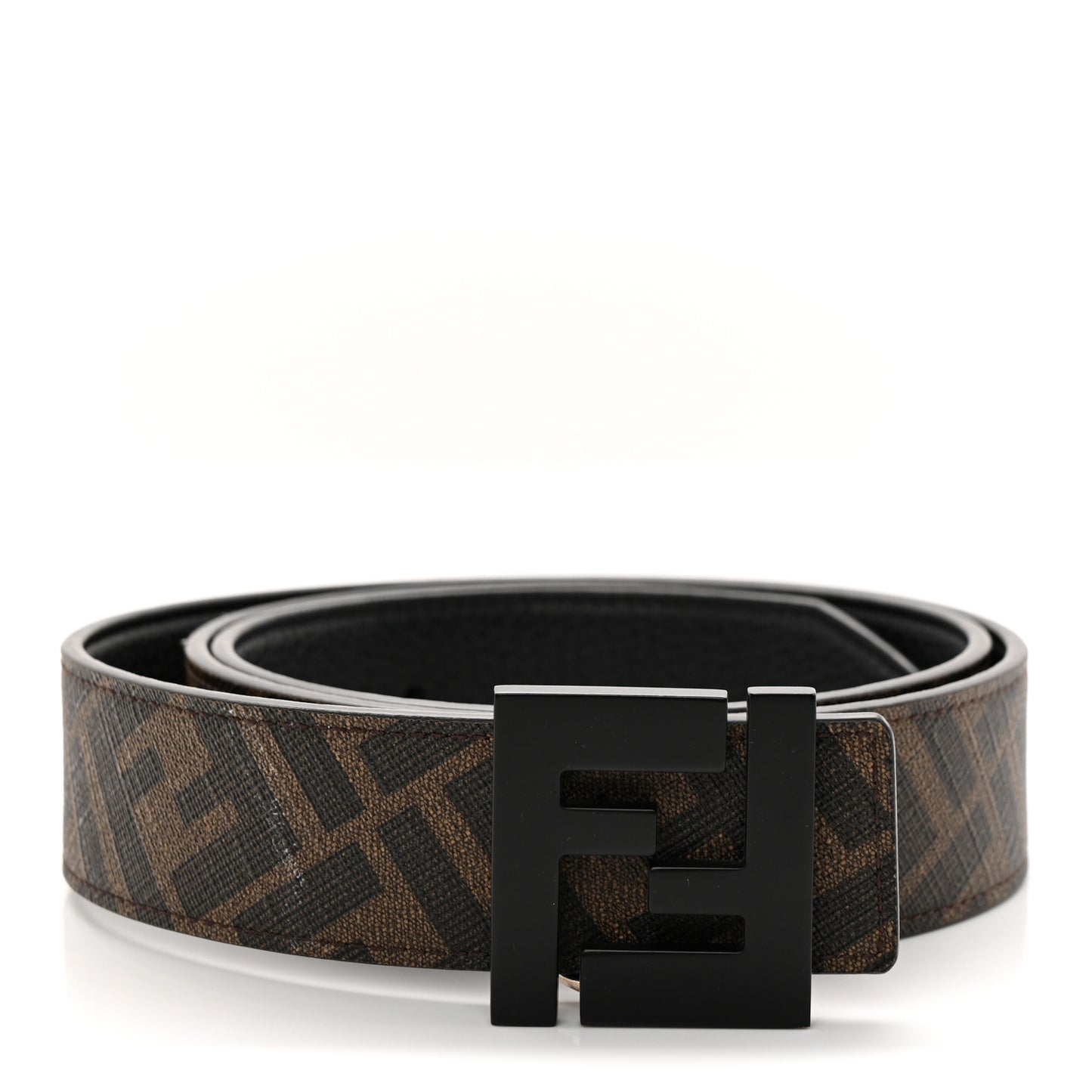 Cuoio Romano Glazed Fabric Enamel FF 1974 Reversible Belt 100 40 Black