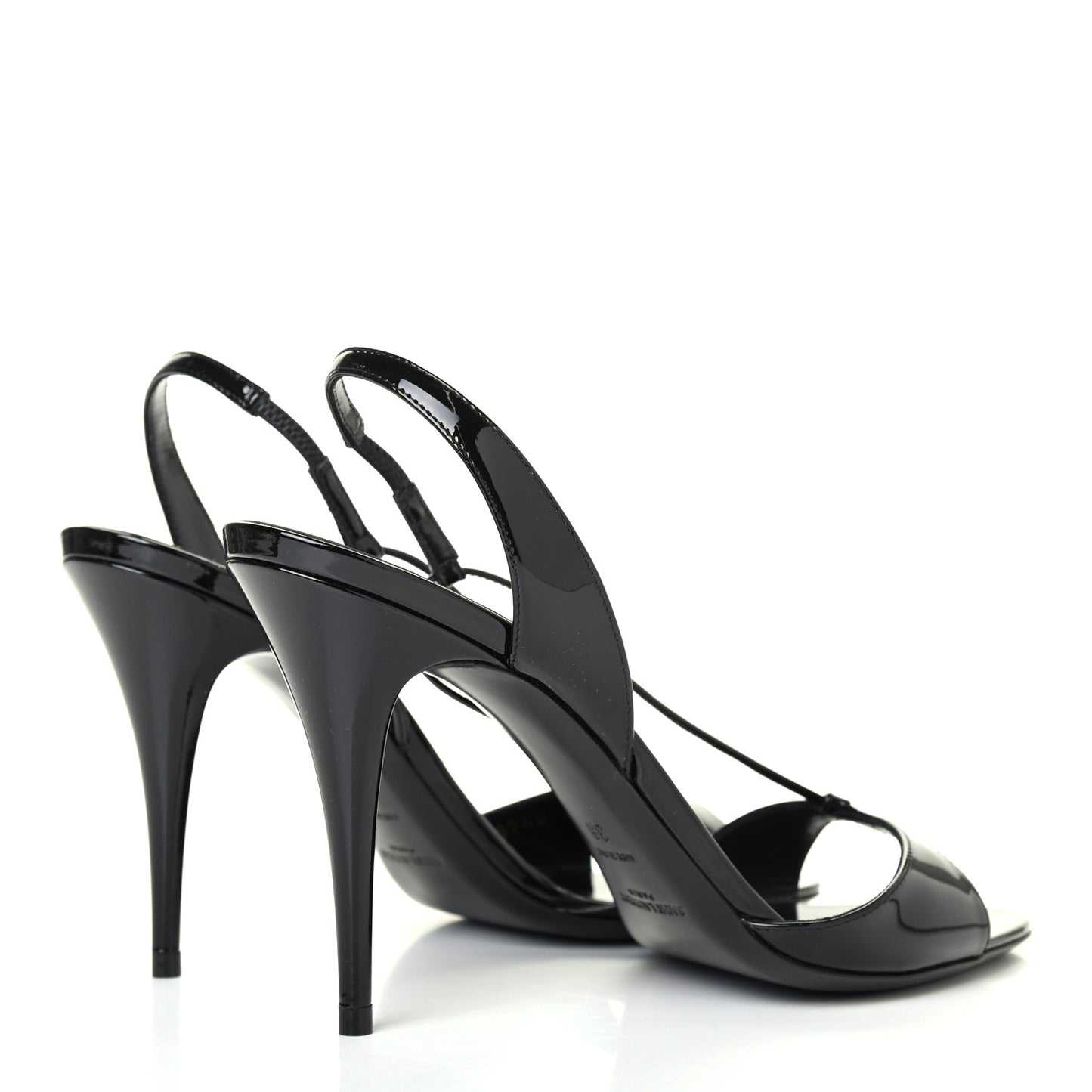 Patent Calfskin Anouk 110 Sandals 38 Black