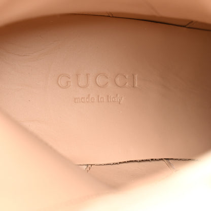 Gucci Kensington Calfskin Nappa GG Supreme Monogram Womens Double Buckle Ankle Boots 36.5 Mystic White Beige 7 of 8