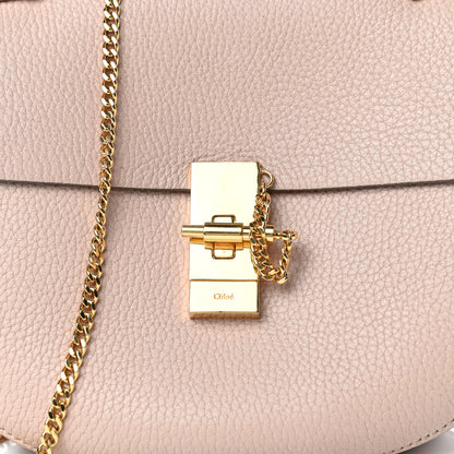 Chloe Grained Lambskin Drew Shoulder Bag Cement Pink 9 of 9