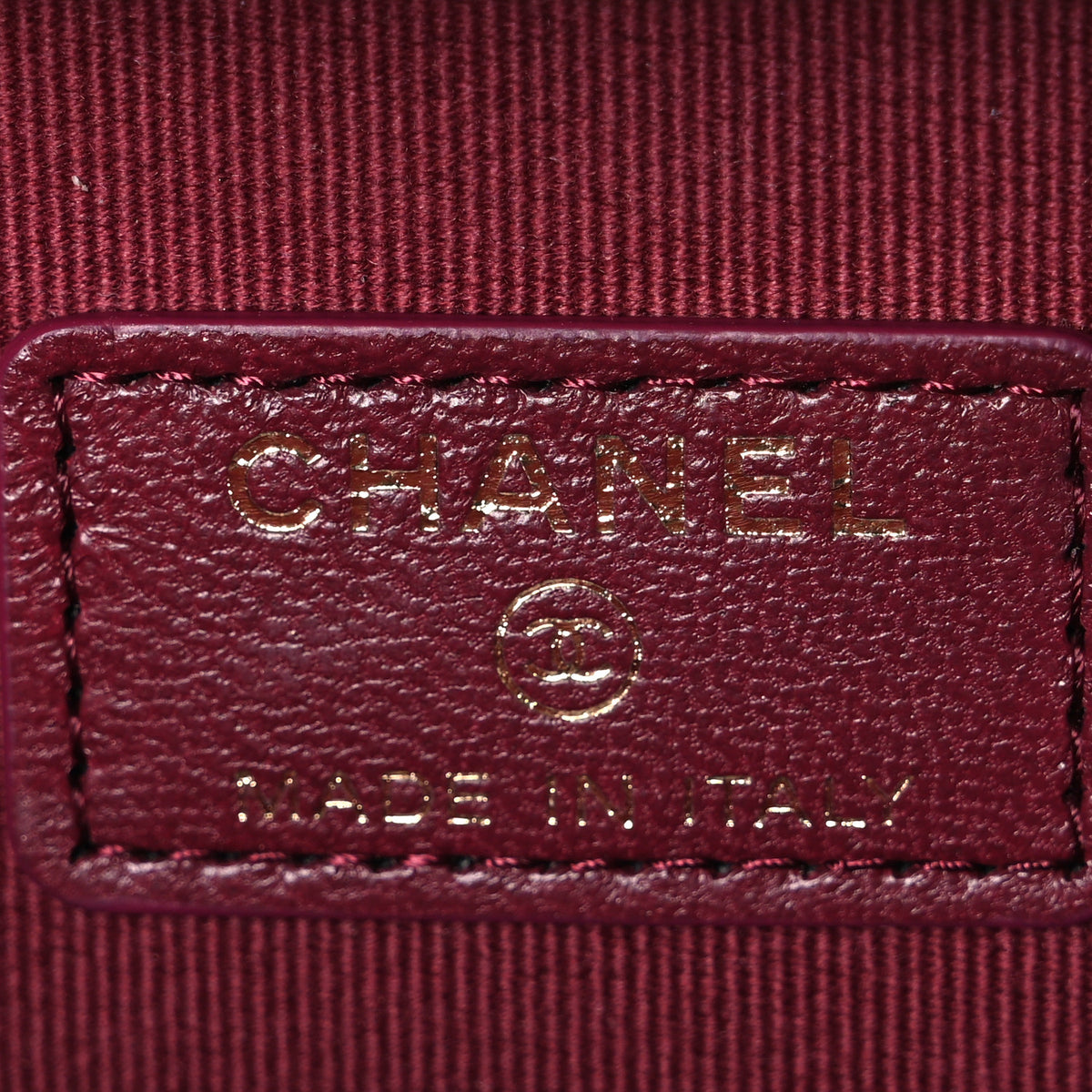Lambskin Quilted Top Handle Mini Vanity Case Burgundy
