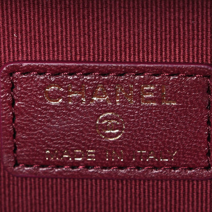 Chanel Lambskin Quilted Top Handle Mini Vanity Case Burgundy 6 of 10