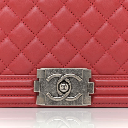 Chanel Lambskin Quilted New Medium Boy Flap Red 11 of 17