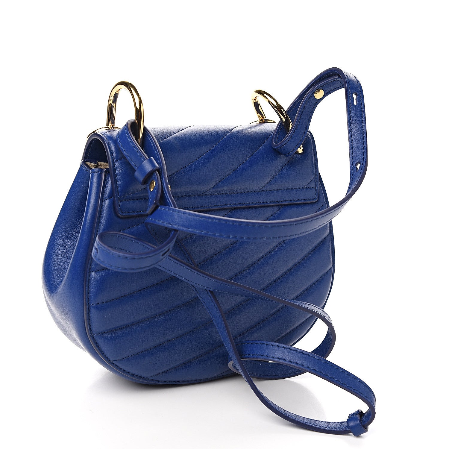 Chloe Calfskin Quilted Mini Drew Bijou Shoulder Bag Majesty Blue 2 of 8