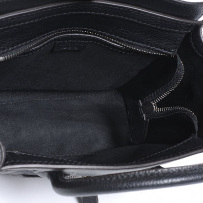 Celine Drummed Leather Nano Luggage Black 6 of 8