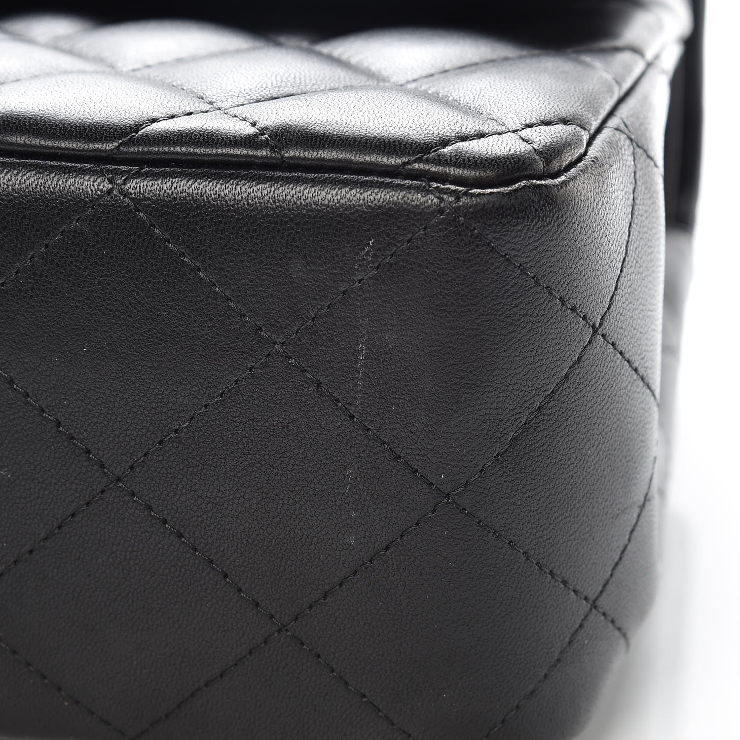 Chanel Lambskin Quilted Jumbo Double Flap Black 11 of 12