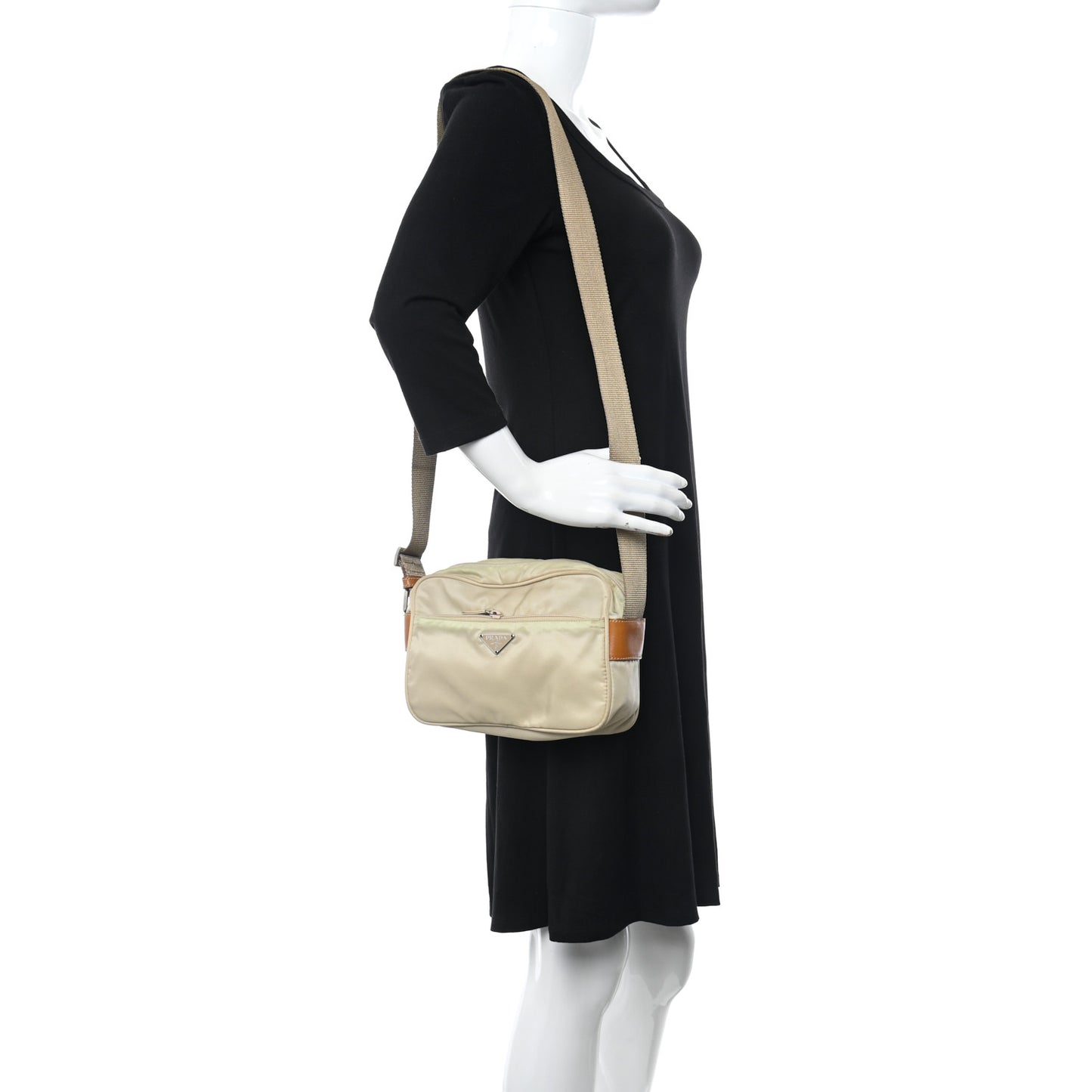 Nylon Tessuto Vela Sport Messenger Bag Cammello
