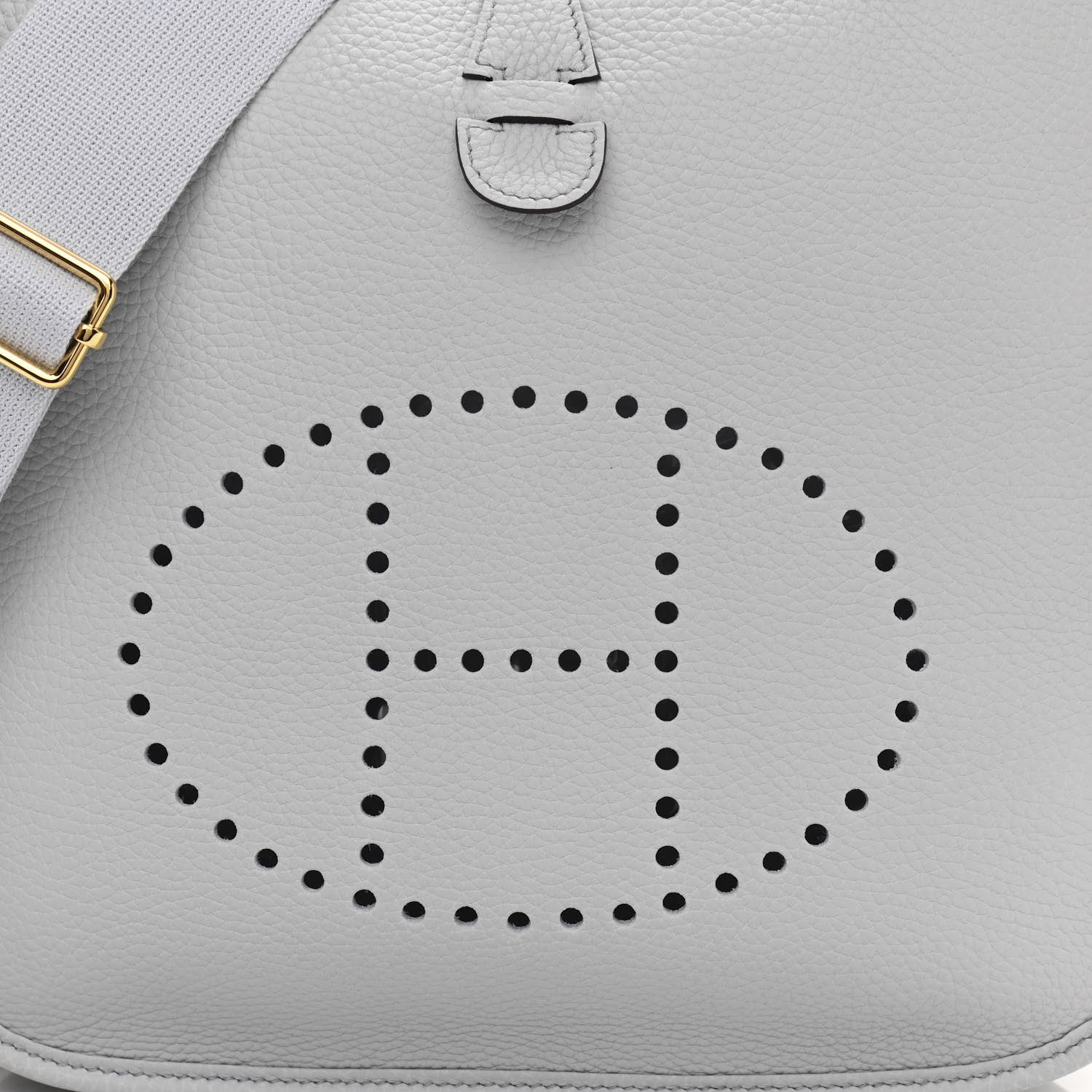 Hermes Taurillon Clemence Evelyne III PM Bleu Pale 8 of 12