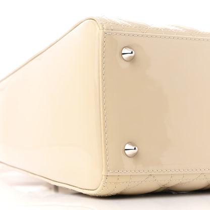 Christian Dior Patent Cannage Medium Lady Dior Beige 9 of 11