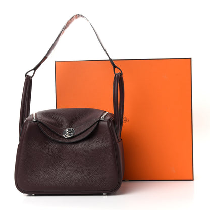 Hermes Taurillon Clemence Lindy 26 Rouge Sellier 10 of 10