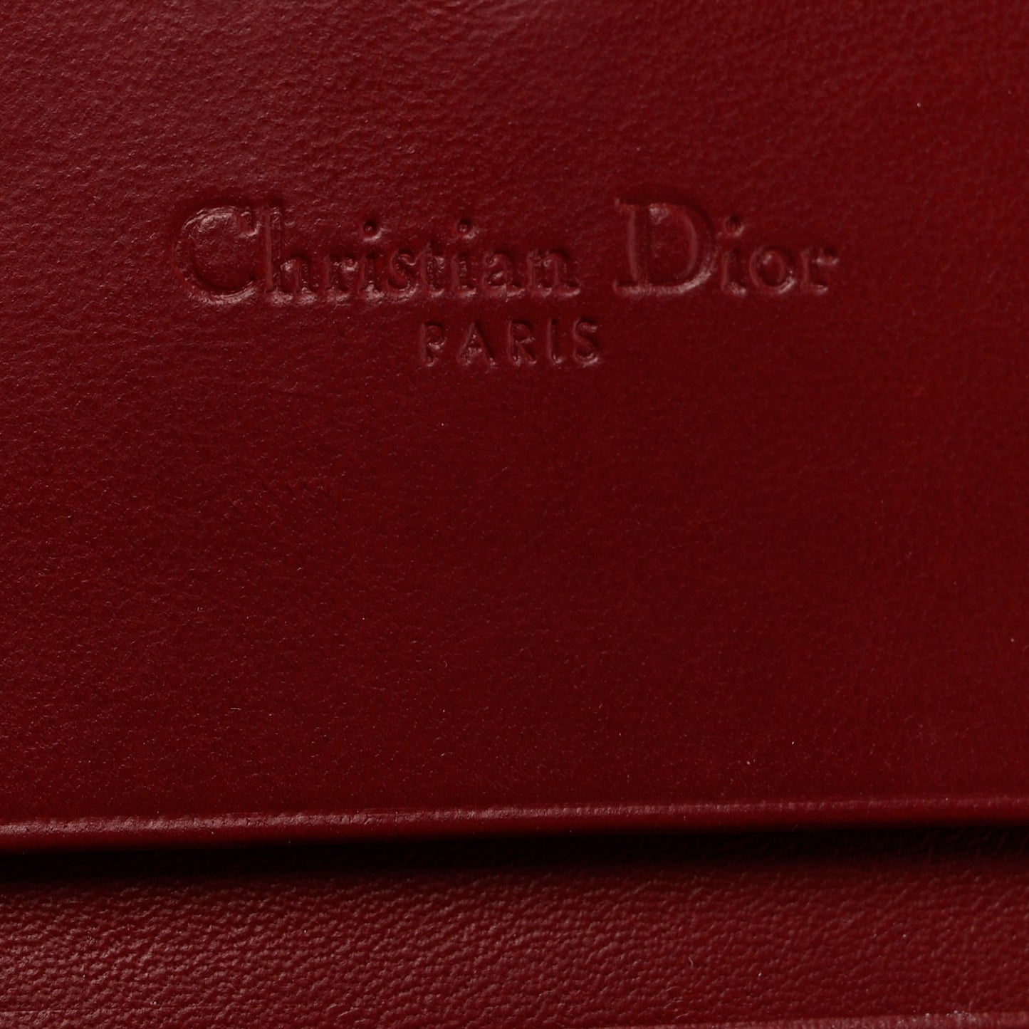 Patent Cannage Mini Lady Dior Wallet Cherry Red