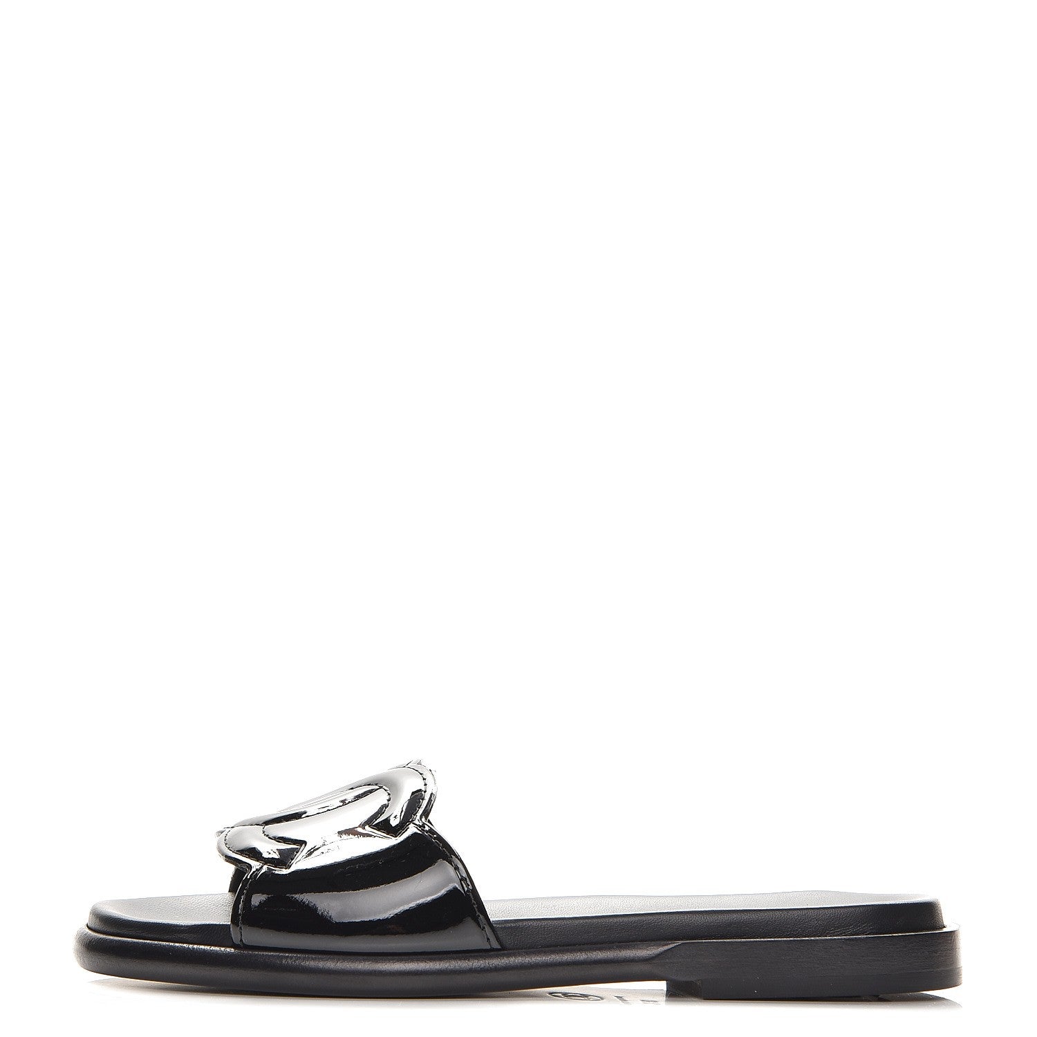 Chanel Patent Calfskin CC Slip On Mules 35 Black 1 of 10