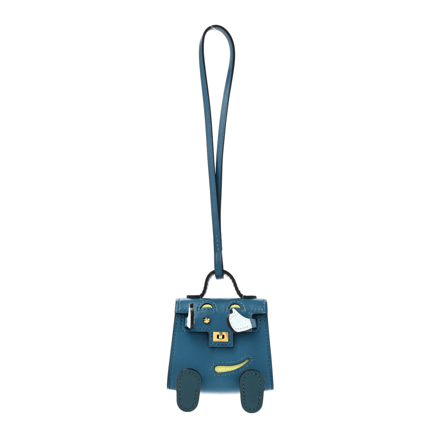 Tadelakt Chevre Mysore Kelly Quelle Idole Bag Charm Bleu Izmir Jaune Bourgeon Bleu Brume Vert Bosphore