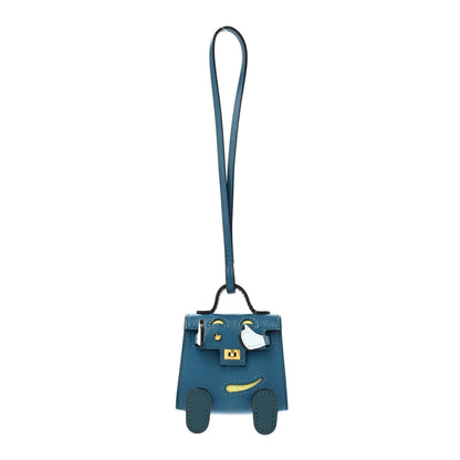 Hermes Tadelakt Chevre Mysore Kelly Quelle Idole Bag Charm Bleu Izmir Jaune Bourgeon Bleu Brume Vert Bosphore 1 of 5