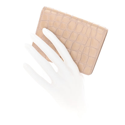 Miu Miu Patent Crocodile Embossed Wallet Bi-Fold Compact Wallet Ninfea 2 of 8