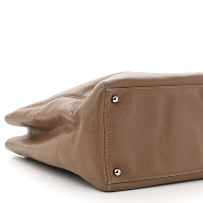 Chanel Calfskin Cerf Executive Shopper Tote Light Brown 11 of 19