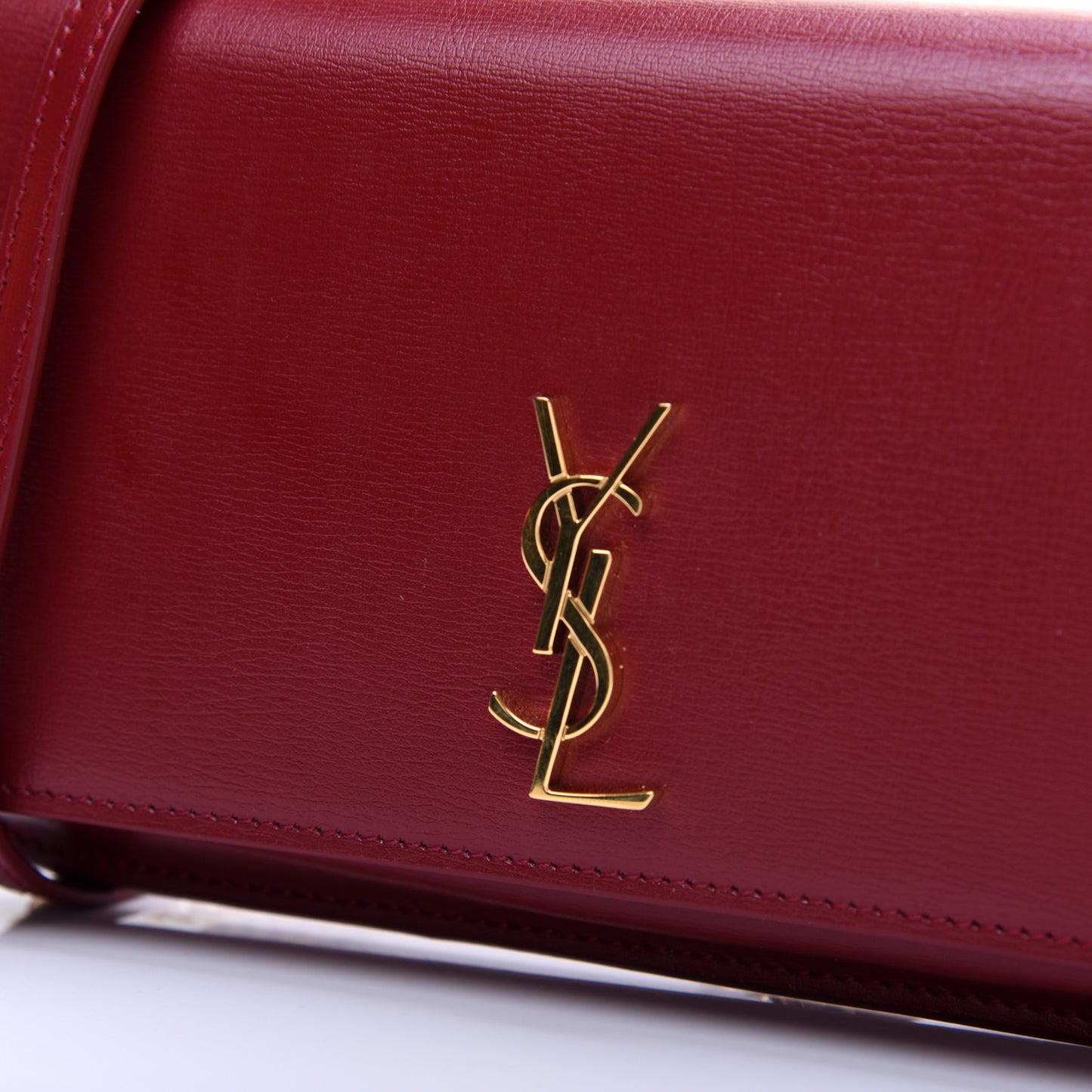 Smooth Calfskin Monogram Phone Holder Crossbody Opyum Red