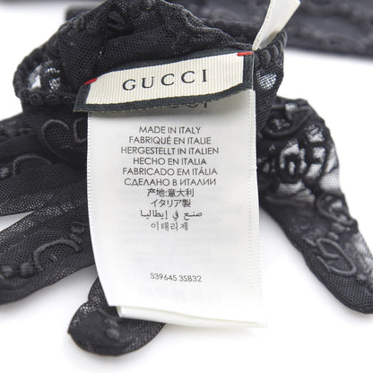 Gucci GG Monogram Tule Sheer Gloves S Gray 3 of 4