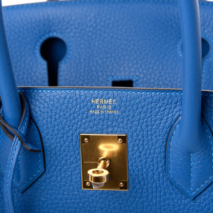 Hermes Taurillon Clemence Birkin 30 Bleu Hydra 6 of 10