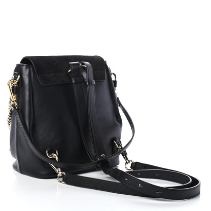 Chloe Suede Calfskin Small Faye Backpack Black 2 of 4