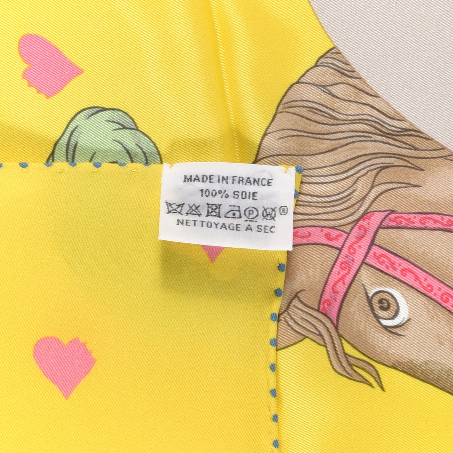 Hermes Silk Tea Time Scarf 70 Jaune Gris Perle 6 of 6