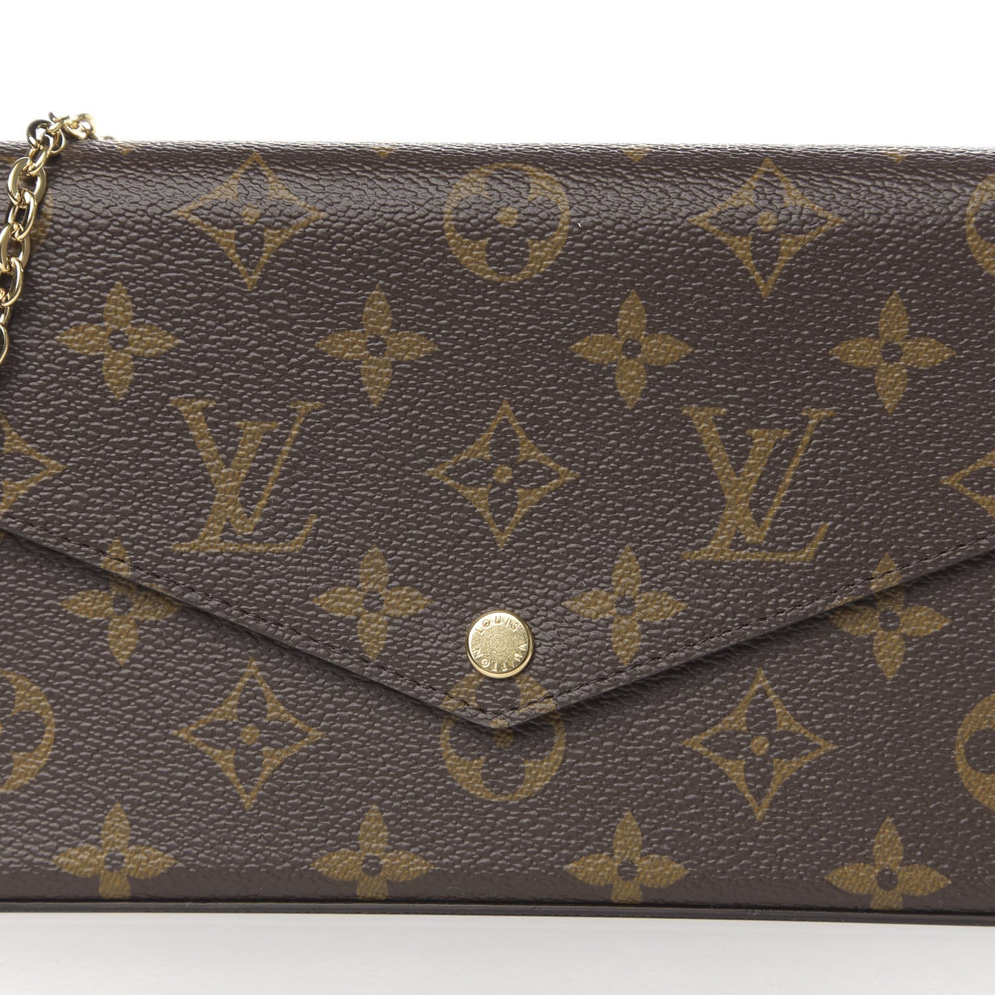 Monogram Pochette Felicie Chain Wallet Fuchsia