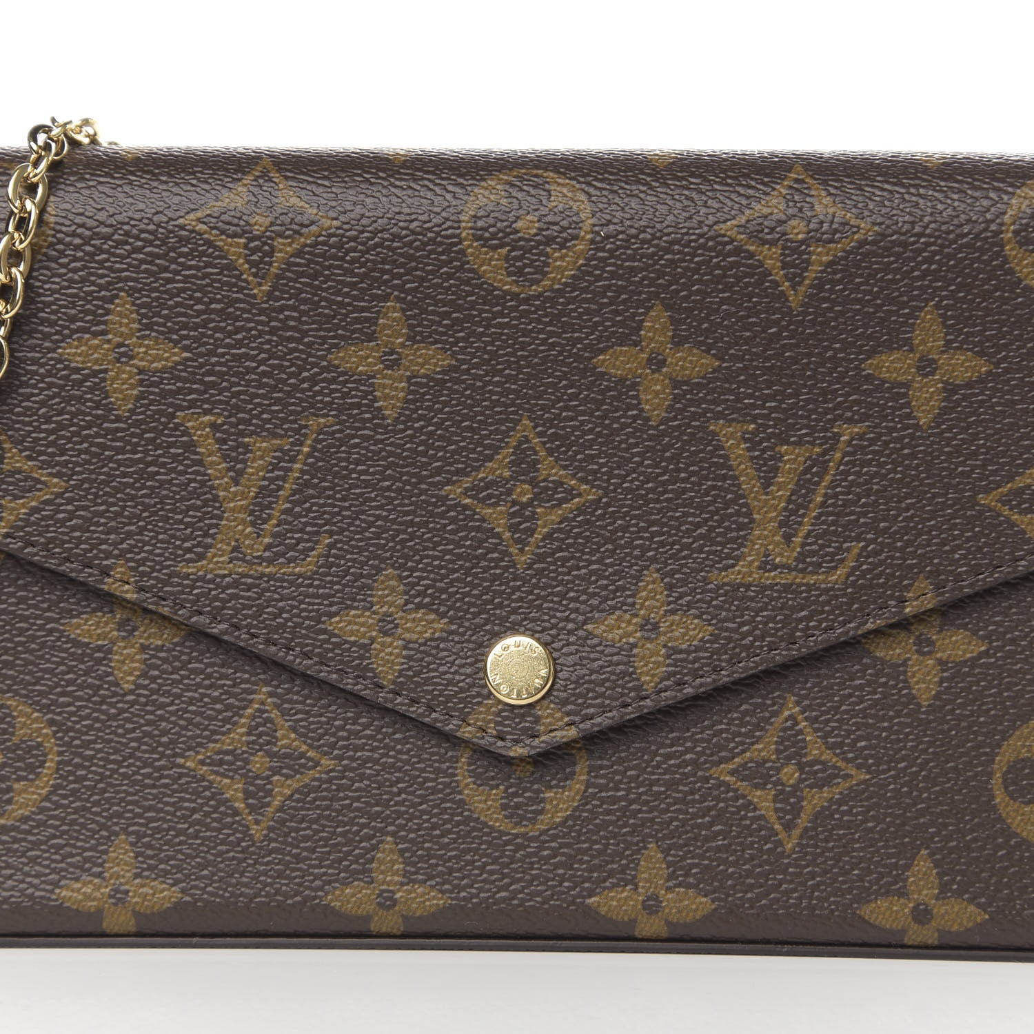 Louis Vuitton Monogram Pochette Felicie Chain Wallet Fuchsia 10 of 10