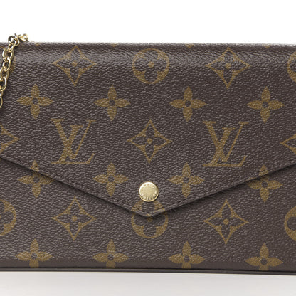 Louis Vuitton Monogram Pochette Felicie Chain Wallet Fuchsia 10 of 10