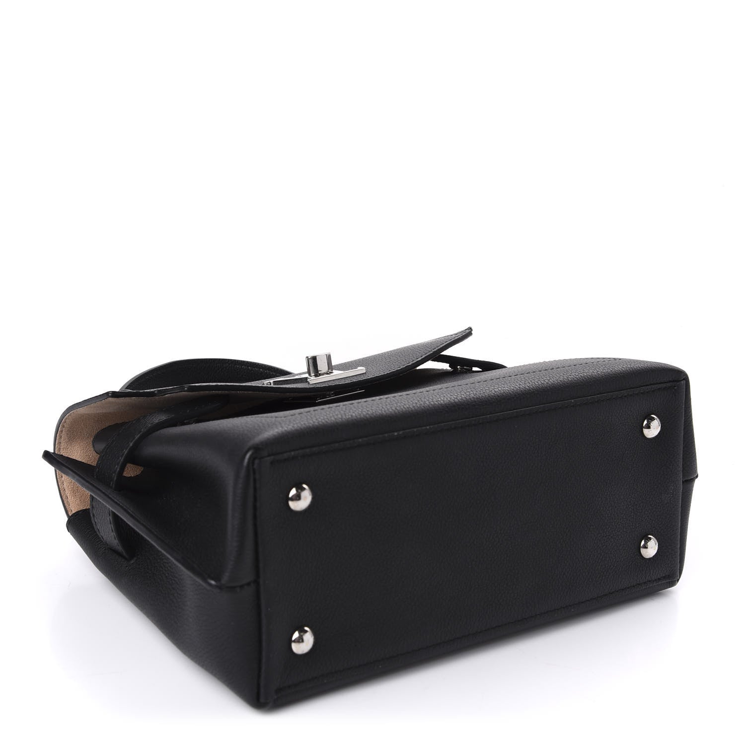 Louis Vuitton Calfskin Lockme Ever BB Black 5 of 12