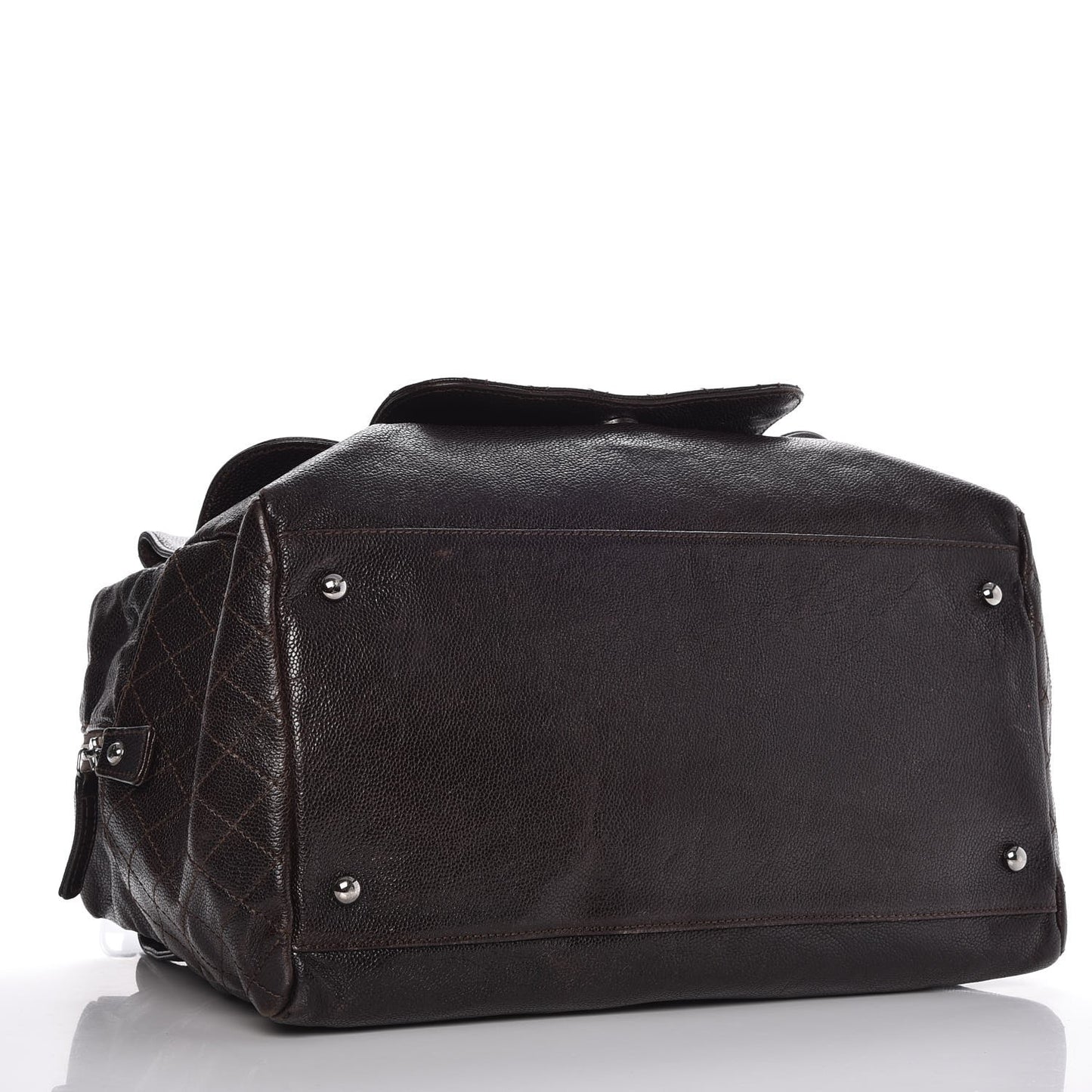 Glazed Caviar Pocket In The City Tote Brown