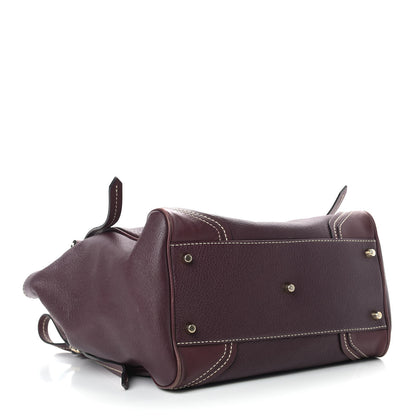 Burberry Calfskin Saddle Stitch Small Canterbury Tote Burgundy 4 of 9